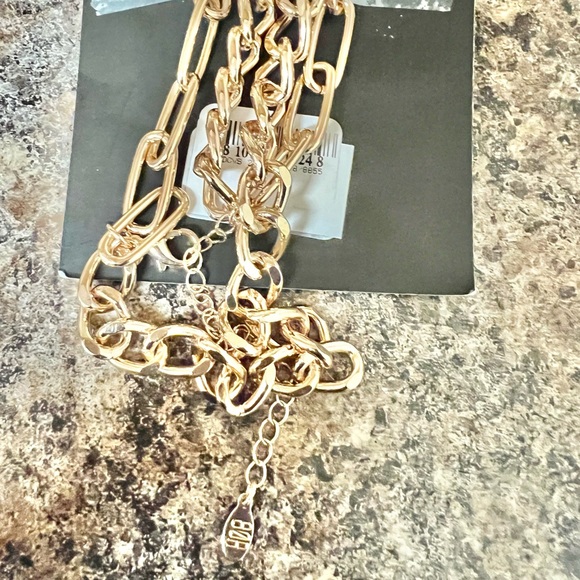 NWT AQUA Imitation Pearl & Stirrup Link Chain - Exclusive - Picture 5 of 7